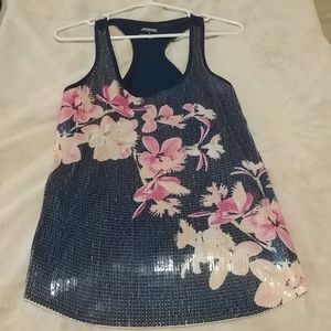 Racer back sequined tank